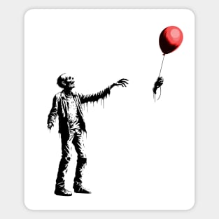 Zombie Balloon Banksy Style Magnet